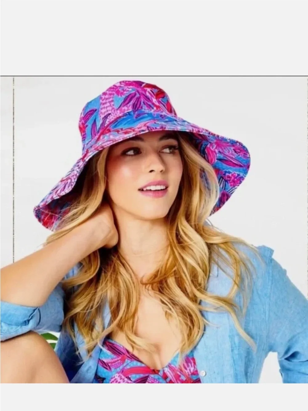 Lilly Pulitzer wide brim